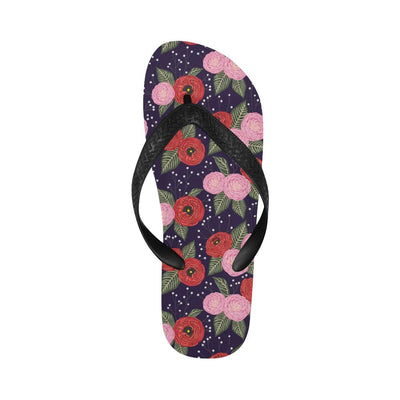 Camellia Pattern Print Design CM02 Flip Flops-JorJune