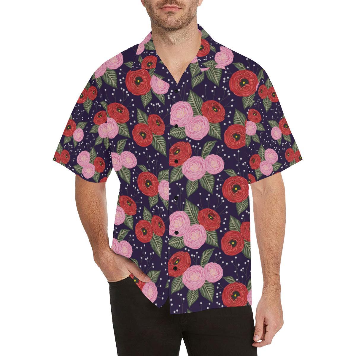 Camellia Pattern Print Design CM02 Men Hawaiian Shirt-JorJune