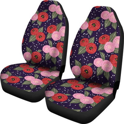 Camellia Pattern Print Design CM02 Universal Fit Car Seat Covers