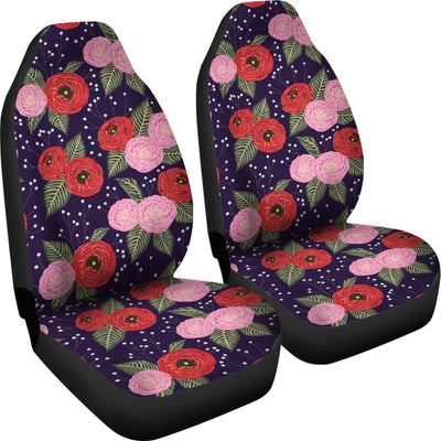 Camellia Pattern Print Design CM02 Universal Fit Car Seat Covers