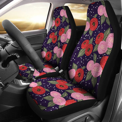 Camellia Pattern Print Design CM02 Universal Fit Car Seat Covers