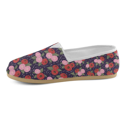 Camellia Pattern Print Design CM02 Women Casual Shoes-JorJune.com