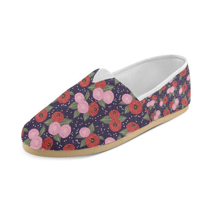 Camellia Pattern Print Design CM02 Women Casual Shoes-JorJune.com