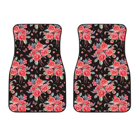 Camellia Pattern Print Design CM03 Car Floor Mats-JorJune