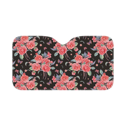 Camellia Pattern Print Design CM03 Car Sun Shade-JorJune
