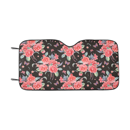 Camellia Pattern Print Design CM03 Car Sun Shade-JorJune