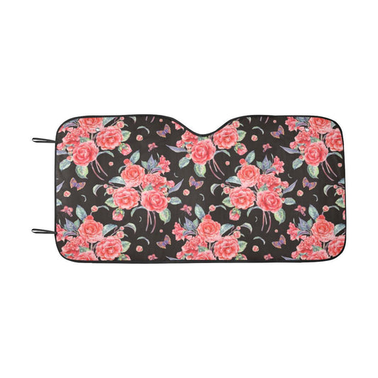 Camellia Pattern Print Design CM03 Car Sun Shade-JorJune