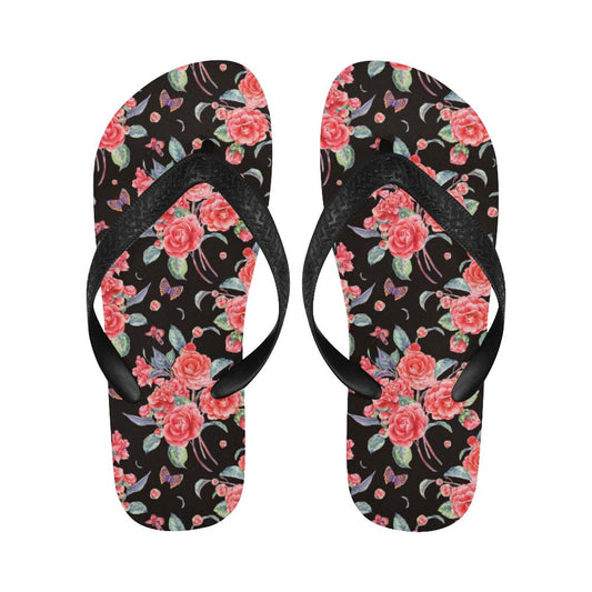 Camellia Pattern Print Design CM03 Flip Flops-JorJune