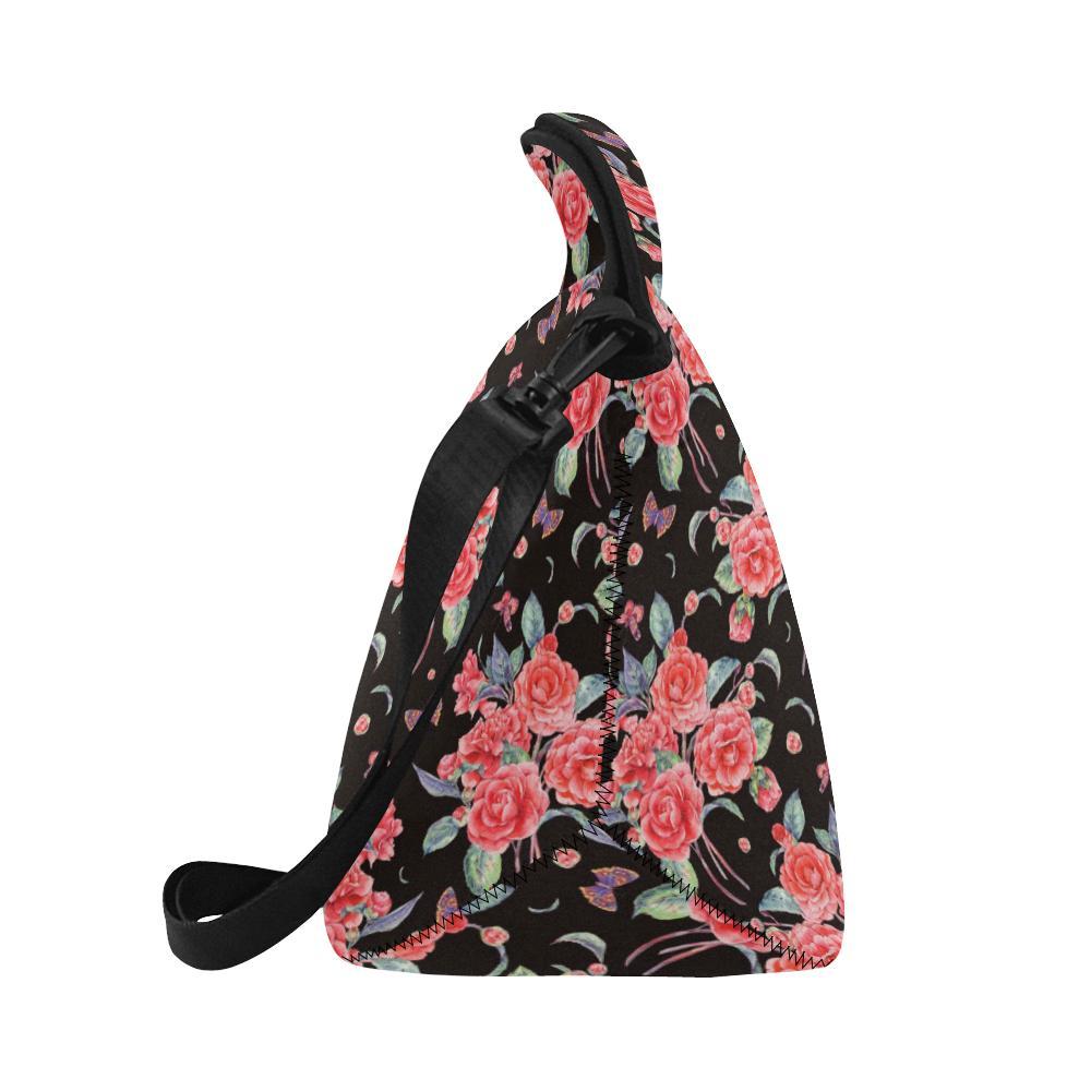 Camellia Pattern Print Design CM03 Neoprene Lunch Bag-JorJune