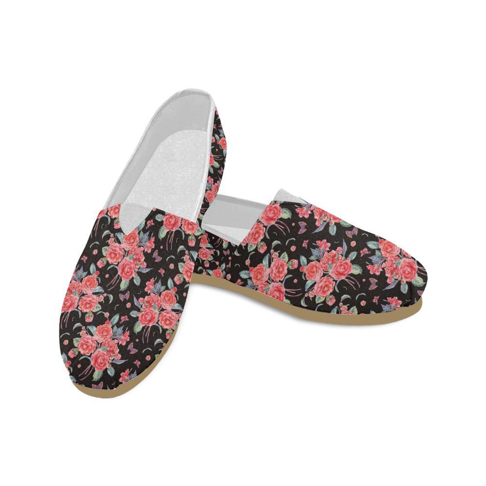 Camellia Pattern Print Design CM03 Women Casual Shoes-JorJune.com