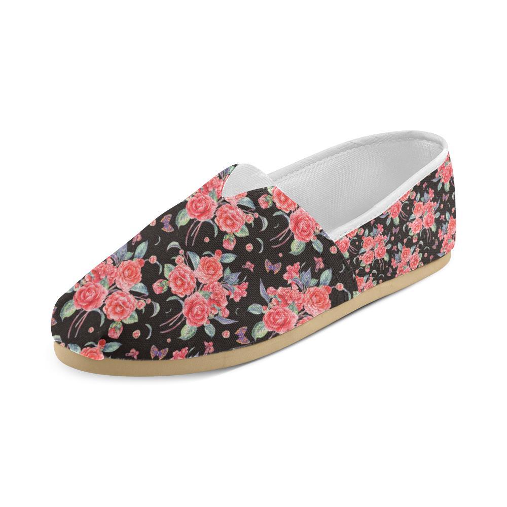 Camellia Pattern Print Design CM03 Women Casual Shoes-JorJune.com