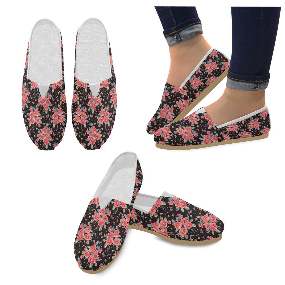 Camellia Pattern Print Design CM03 Women Casual Shoes-JorJune.com