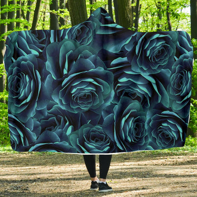 Camellia Pattern Print Design CM04 Hooded Blanket-JORJUNE.COM