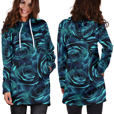 Camellia Pattern Print Design CM04 Women Hoodie Dress