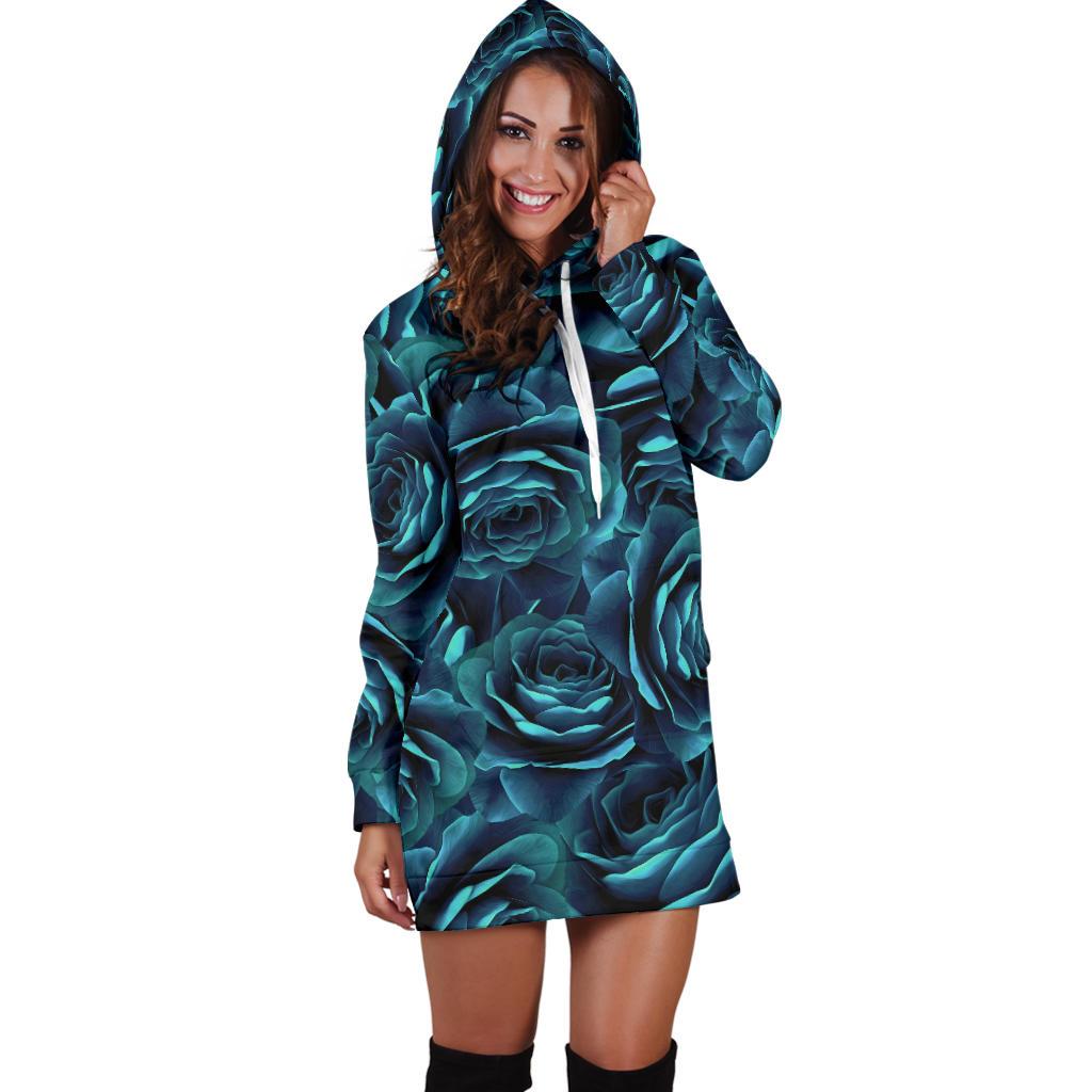 Camellia Pattern Print Design CM04 Women Hoodie Dress