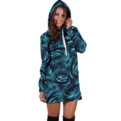 Camellia Pattern Print Design CM04 Women Hoodie Dress