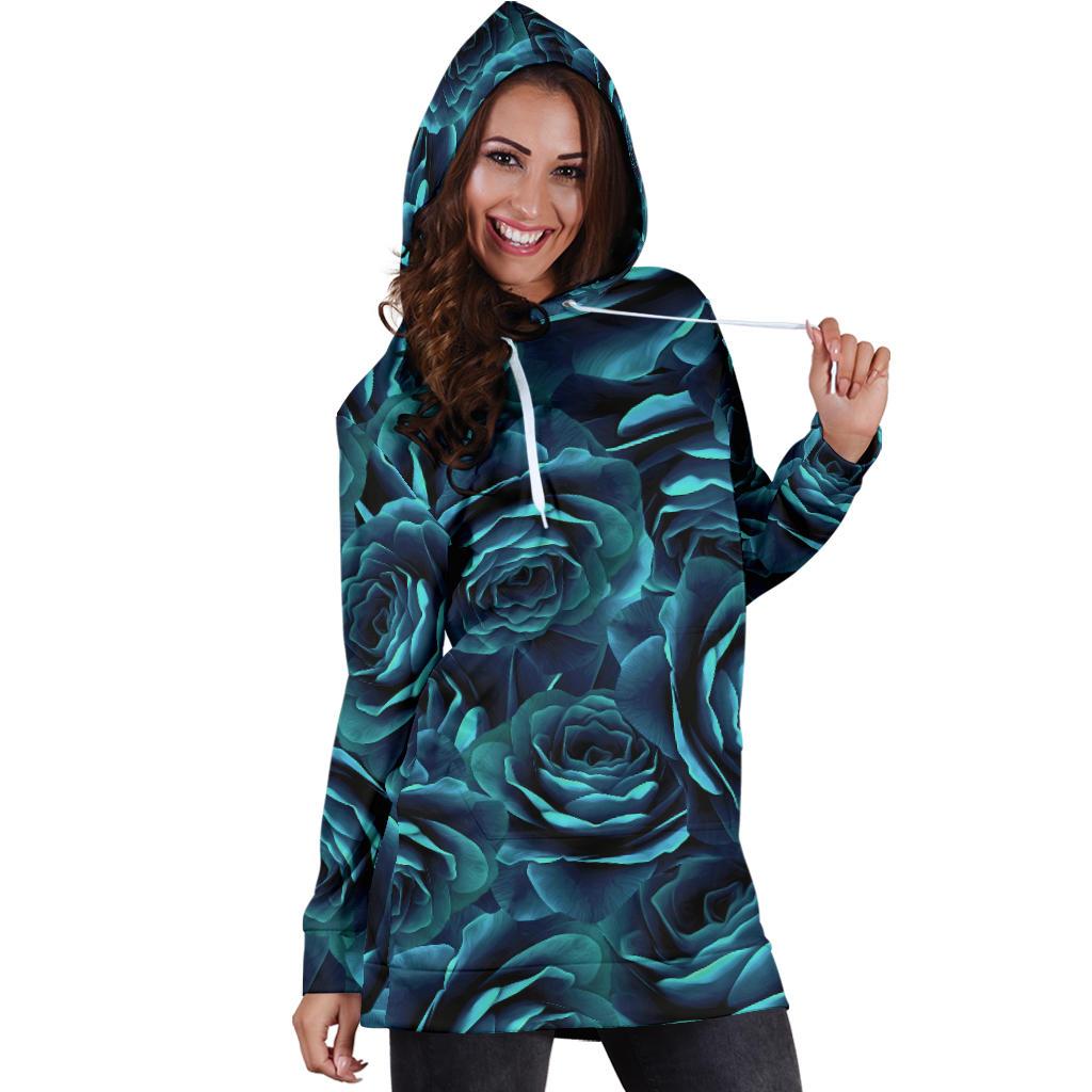 Camellia Pattern Print Design CM04 Women Hoodie Dress
