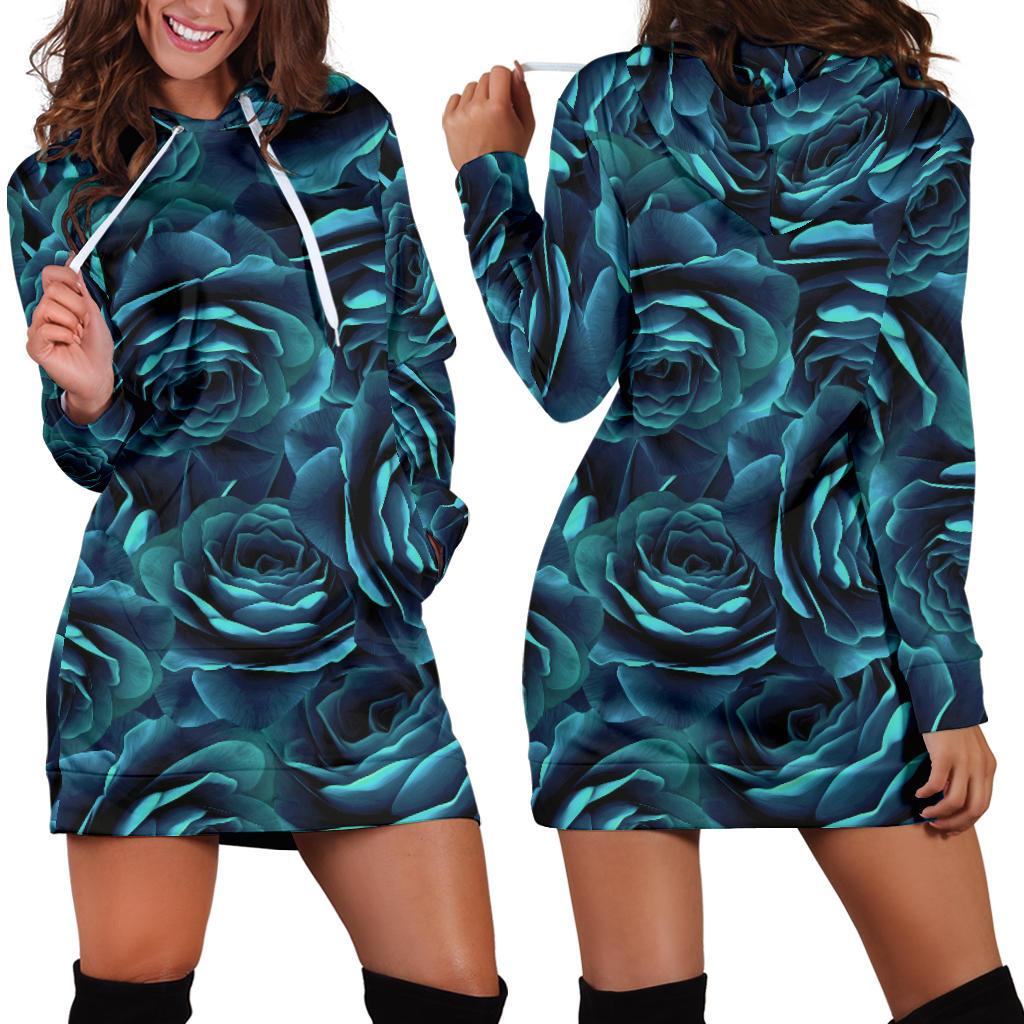 Camellia Pattern Print Design CM04 Women Hoodie Dress