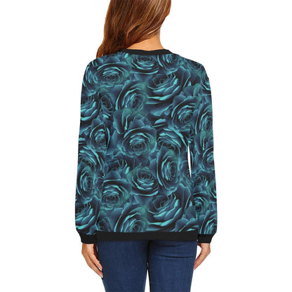 Camellia Pattern Print Design CM04 Women Long Sleeve Sweatshirt-JorJune