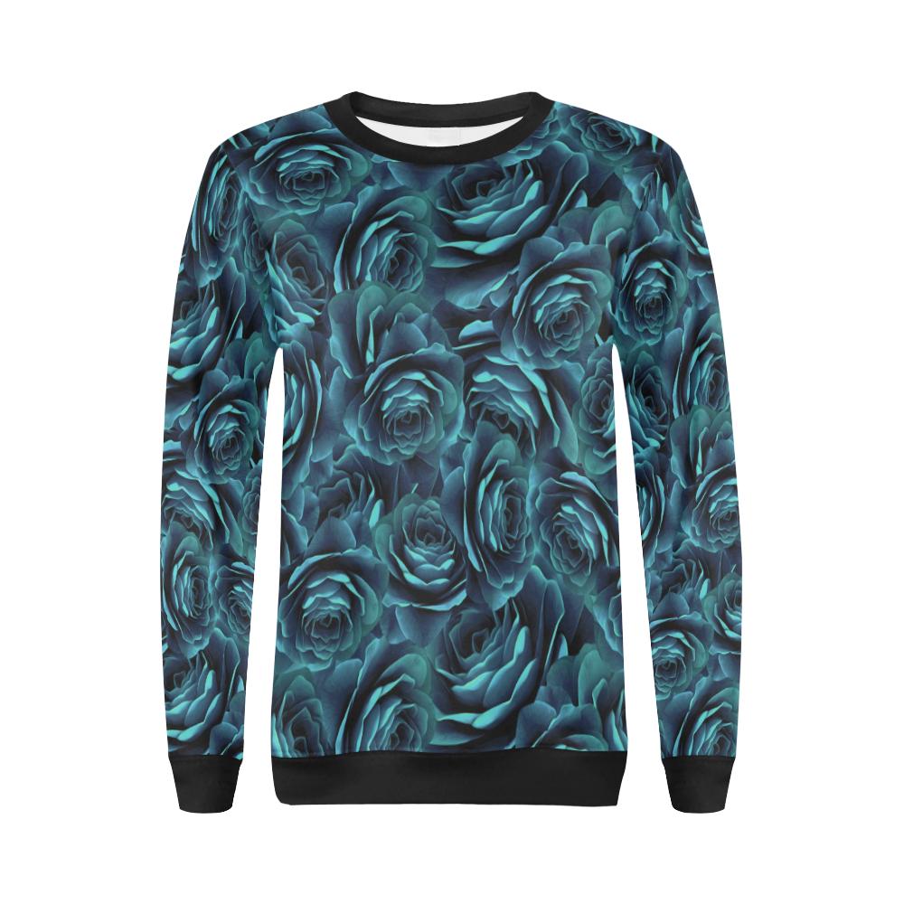 Camellia Pattern Print Design CM04 Women Long Sleeve Sweatshirt-JorJune