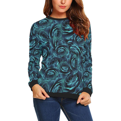 Camellia Pattern Print Design CM04 Women Long Sleeve Sweatshirt-JorJune