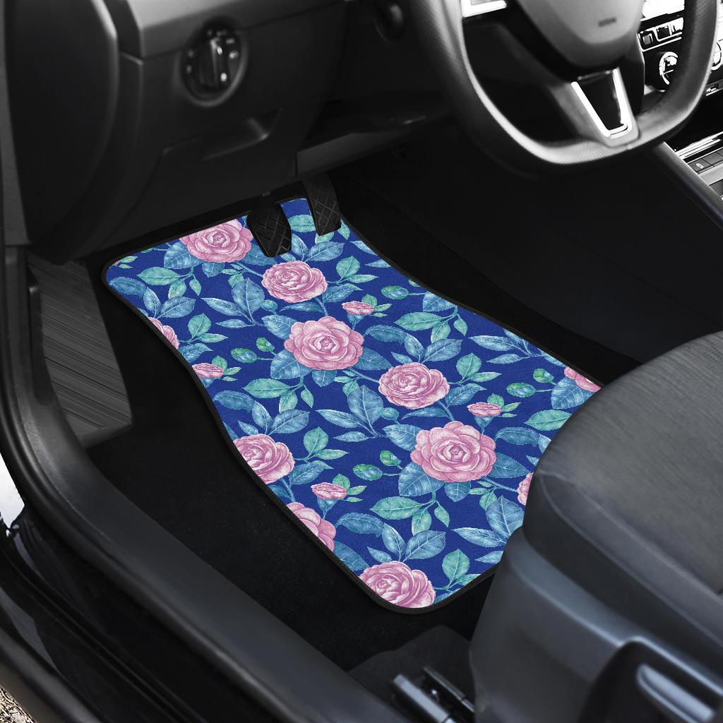 Camellia Pattern Print Design CM05 Car Floor Mats-JorJune