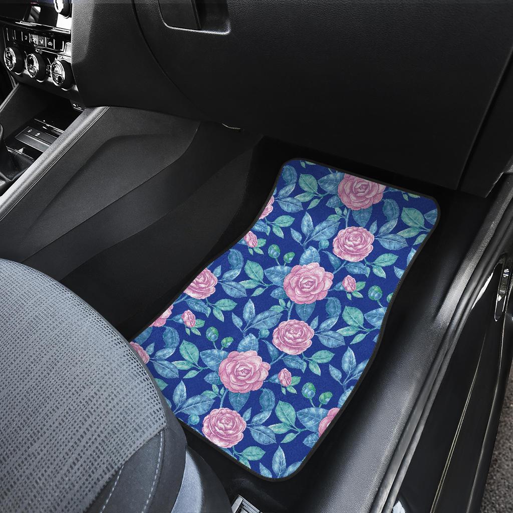 Camellia Pattern Print Design CM05 Car Floor Mats-JorJune