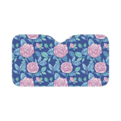 Camellia Pattern Print Design CM05 Car Sun Shade-JorJune