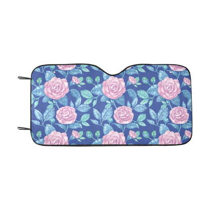 Camellia Pattern Print Design CM05 Car Sun Shade-JorJune