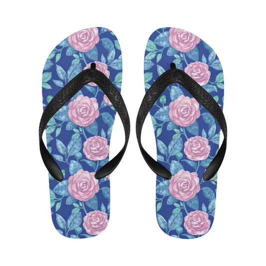 Camellia Pattern Print Design CM05 Flip Flops-JorJune