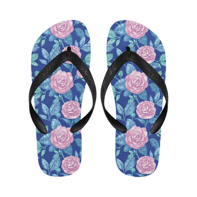 Camellia Pattern Print Design CM05 Flip Flops-JorJune