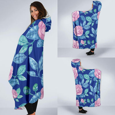 Camellia Pattern Print Design CM05 Hooded Blanket-JORJUNE.COM