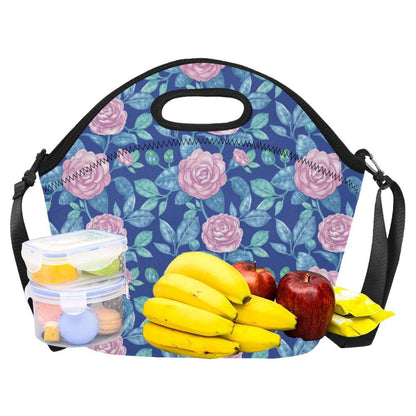 Camellia Pattern Print Design CM05 Neoprene Lunch Bag-JorJune