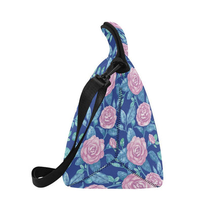 Camellia Pattern Print Design CM05 Neoprene Lunch Bag-JorJune