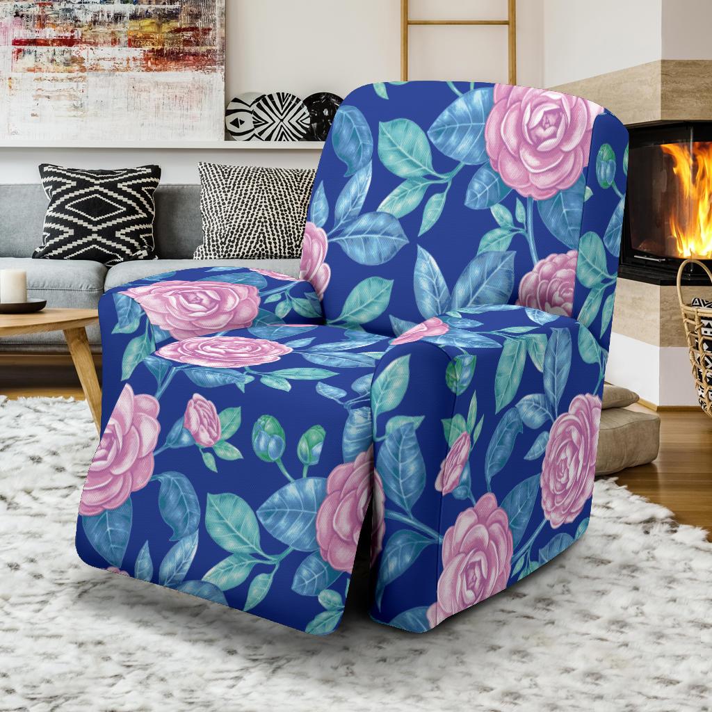Camellia Pattern Print Design CM05 Recliner Slipcover-JORJUNE.COM
