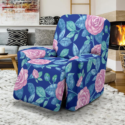 Camellia Pattern Print Design CM05 Recliner Slipcover-JORJUNE.COM