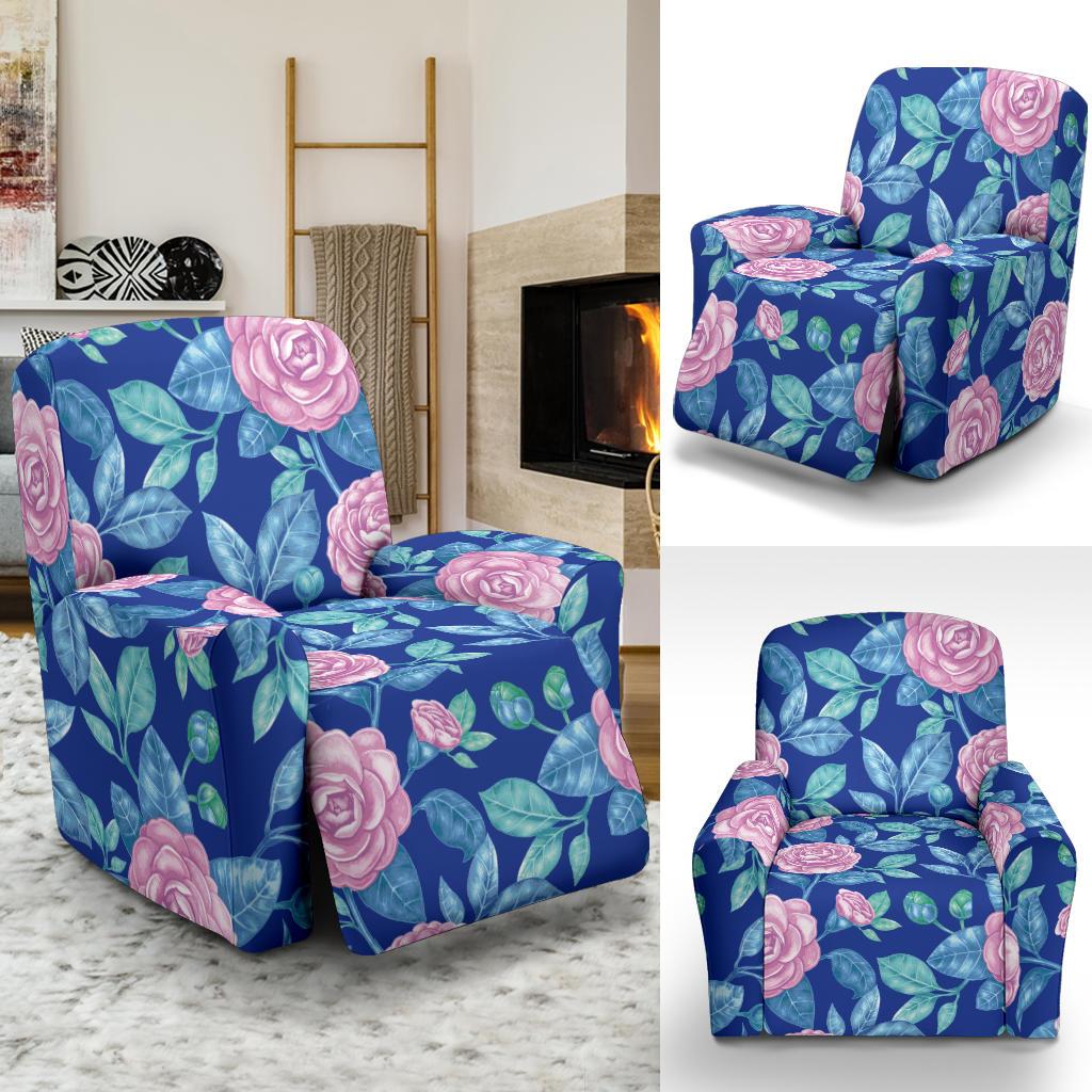 Camellia Pattern Print Design CM05 Recliner Slipcover-JORJUNE.COM
