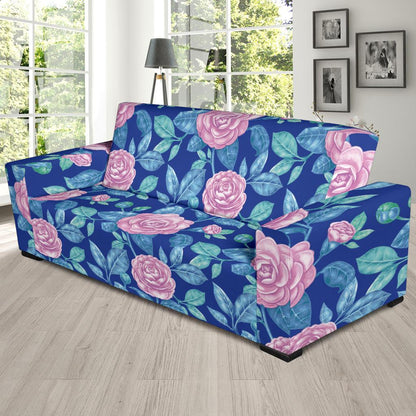 Camellia Pattern Print Design CM05 Sofa Slipcover-JORJUNE.COM