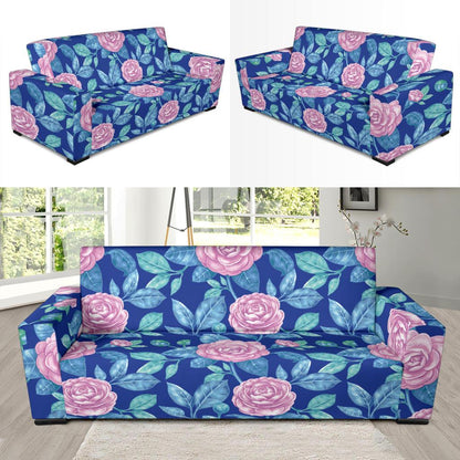 Camellia Pattern Print Design CM05 Sofa Slipcover-JORJUNE.COM