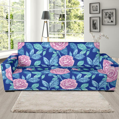 Camellia Pattern Print Design CM05 Sofa Slipcover-JORJUNE.COM