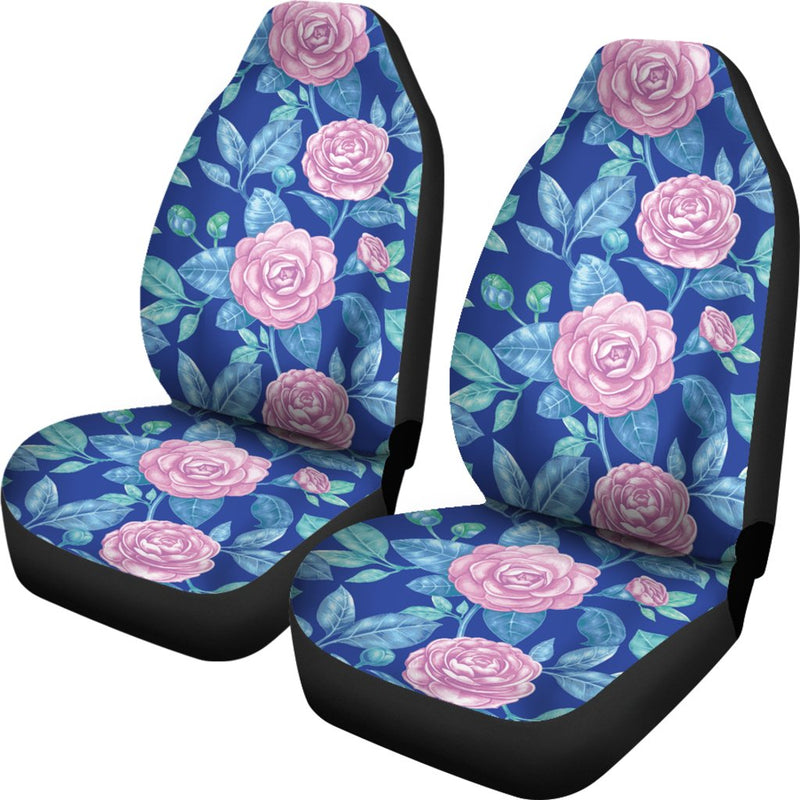 Camellia Pattern Print Design CM05 Universal Fit Car Seat Covers