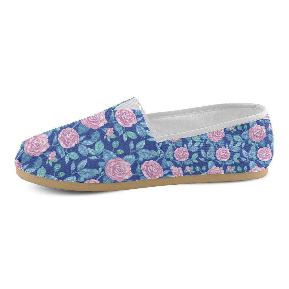 Camellia Pattern Print Design CM05 Women Casual Shoes-JorJune.com