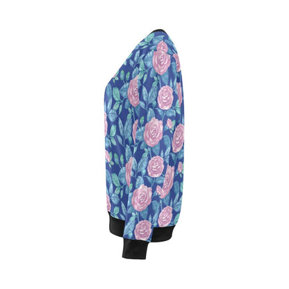 Camellia Pattern Print Design CM05 Women Long Sleeve Sweatshirt-JorJune