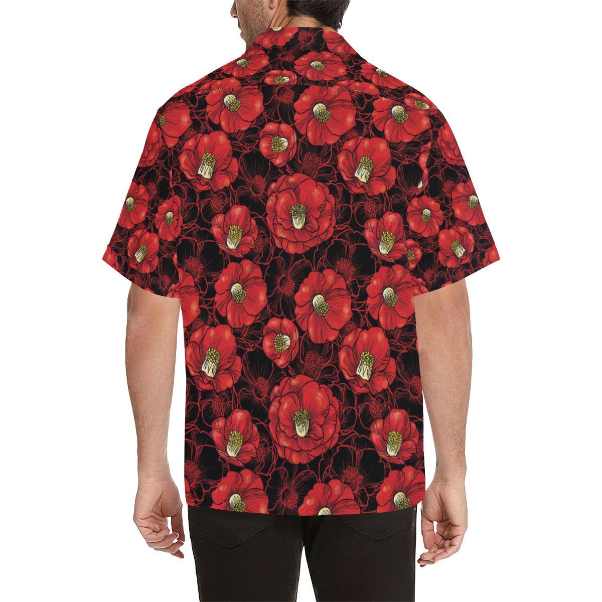 Camellia Pattern Print Design CM06 Men Hawaiian Shirt-JorJune