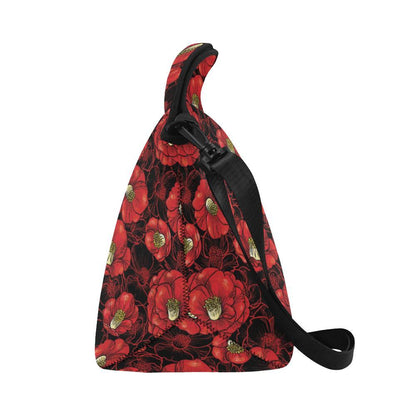 Camellia Pattern Print Design CM06 Neoprene Lunch Bag-JorJune