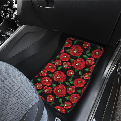 Camellia Pattern Print Design CM07 Car Floor Mats-JorJune