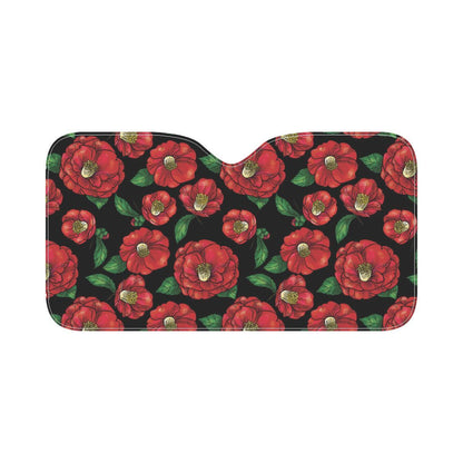 Camellia Pattern Print Design CM07 Car Sun Shade-JorJune