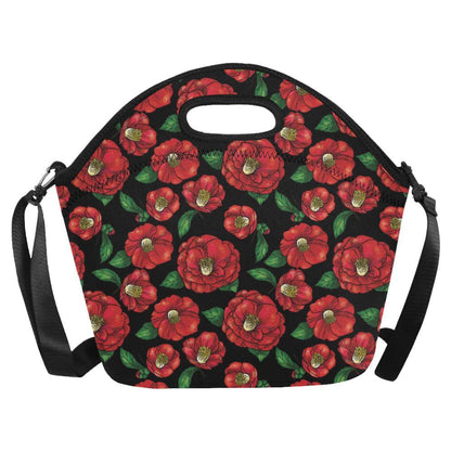 Camellia Pattern Print Design CM07 Neoprene Lunch Bag-JorJune