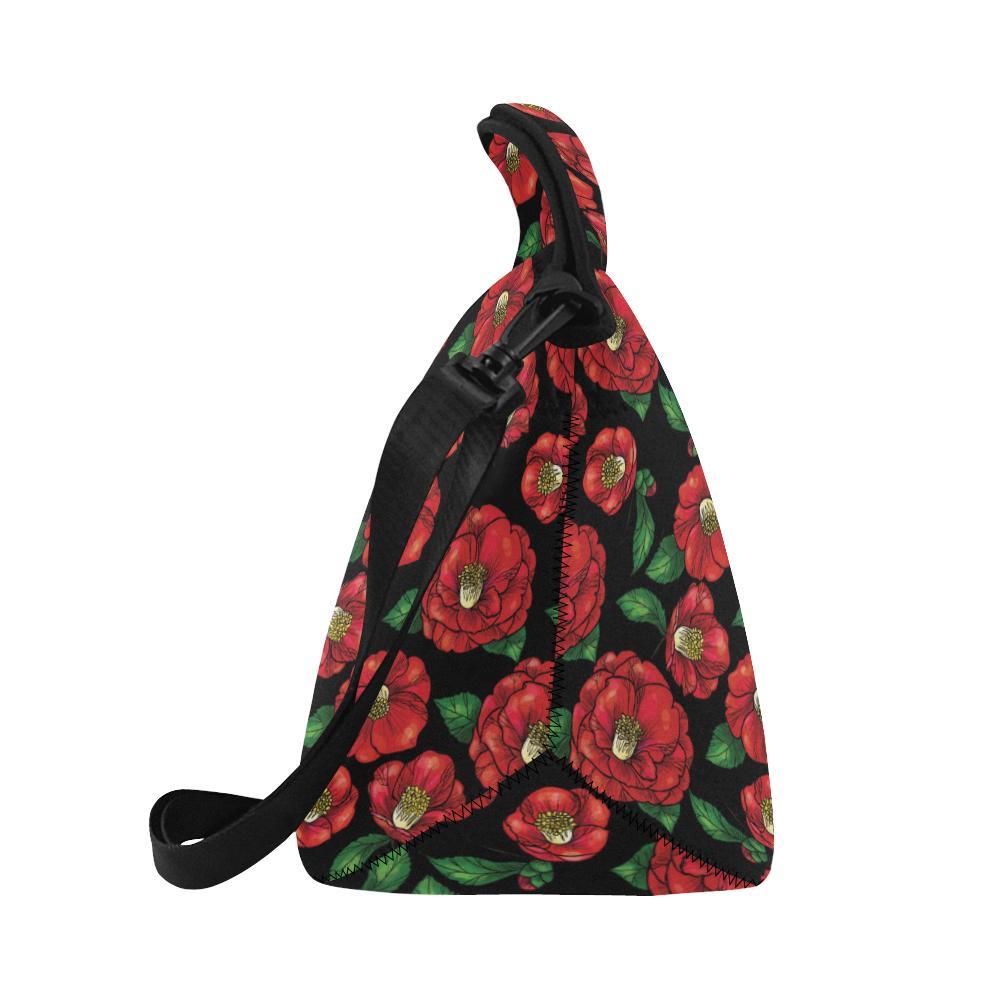 Camellia Pattern Print Design CM07 Neoprene Lunch Bag-JorJune