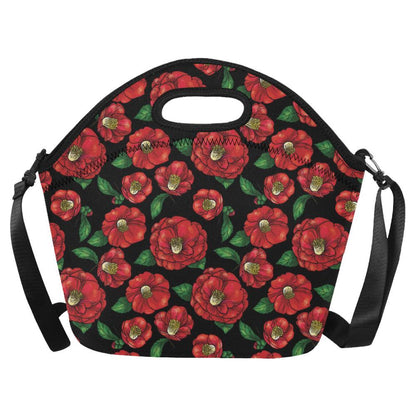 Camellia Pattern Print Design CM07 Neoprene Lunch Bag-JorJune